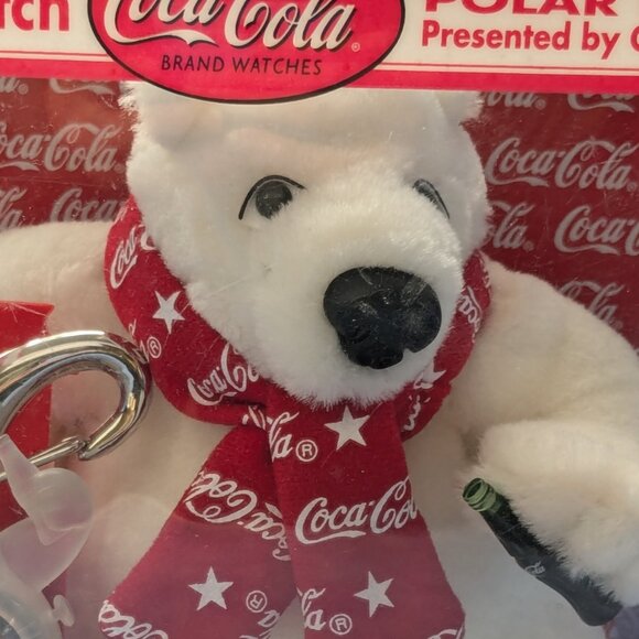 Collectable Coca Cola Polar Bear with Polar Bear clip-on Watch - Picture 4 of 11